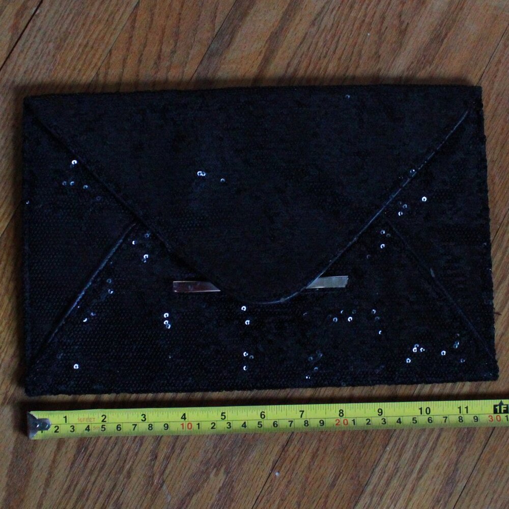 Cache Sequin Envelope Fold Over Clutch Purse - image 7